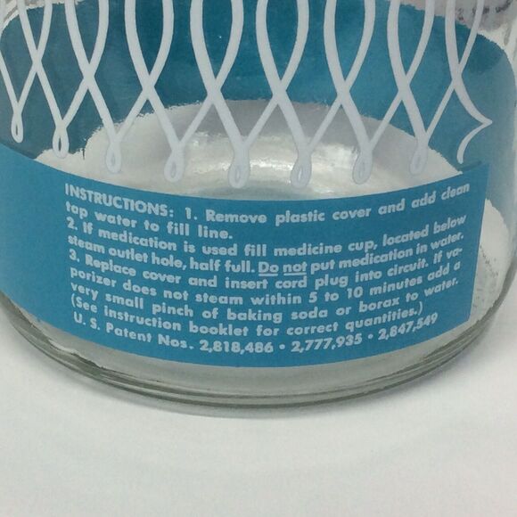 Vintage DeVilbiss No. 145 Vaporizer Humidifier Aqua Blue Glass Piece ONLY - Picture 2 of 6